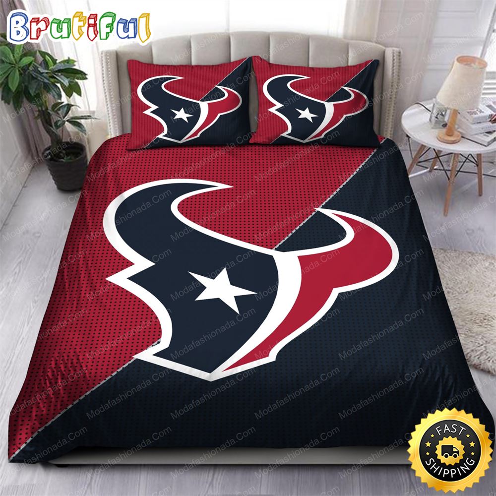 NFL Houston Texans Blue Red Bedding Set