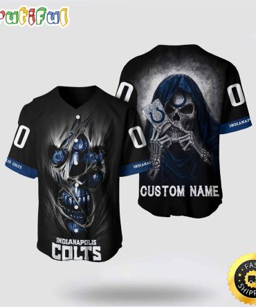 NFL Indianapolis Colts Baseball Jersey 3D Personalized Skull Stay Cozy And Stylish