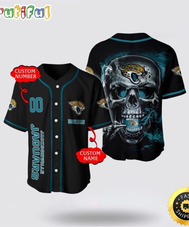 NFL Jacksonville Jaguars Baseball Jersey 3D Personalized Skull Embrace Fashion And Team Spirit