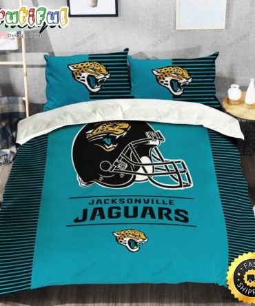 NFL Jacksonville Jaguars Helmet Teal Bedding Set