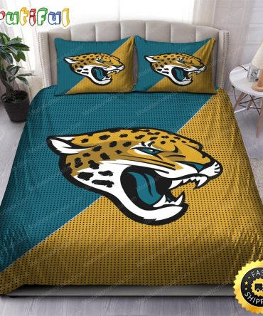 NFL Jacksonville Jaguars Teal Gold Bedding Set