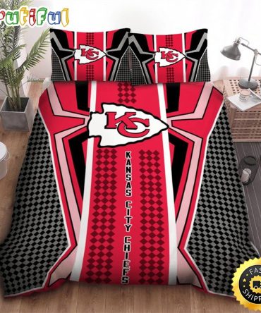 NFL Kansas City Chiefs Red Black Bedding Set