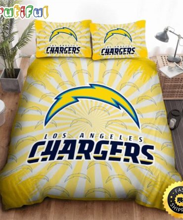 NFL Los Angeles Chargers Light Gold Bedding Set