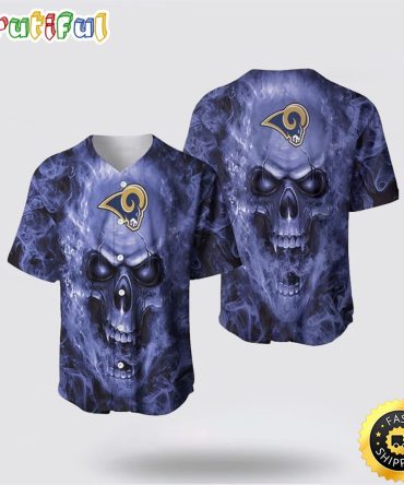 NFL Los Angeles Rams Baseball Jersey Skull Unleash Your Team Spirit With Trendy Designs
