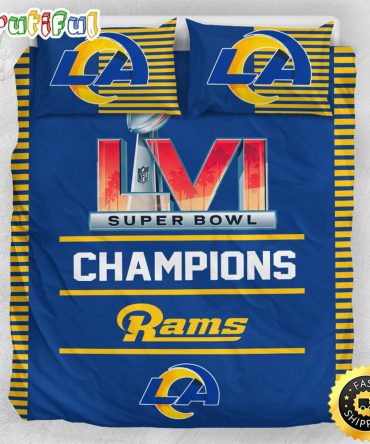 NFL Los Angeles Rams Super Bowl LVI Champions Bedding Set