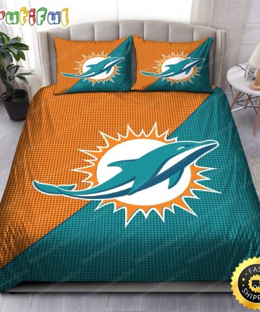 NFL Miami Dolphins Aqua Orange Bedding Set