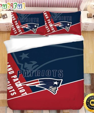NFL New England Patriots Dark Blue Red Bedding Set