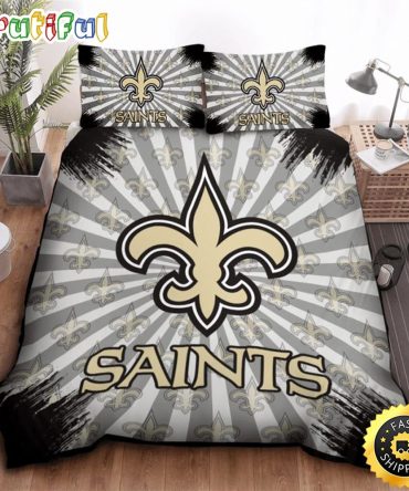 NFL New Orleans Saints Big Logo Highlight Bedding Set