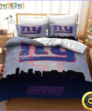 NFL New York Giants Black Grey Bedding Set