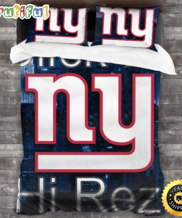 NFL New York Giants Blue White Bedding Set