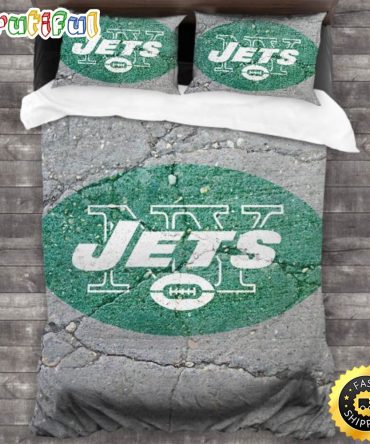NFL New York Jets Grey Green Bedding Set
