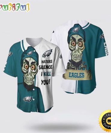 NFL Philadelphia Eagles Baseball Jersey Haters I Kill You Gift Summer Gift For Fans