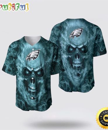 NFL Philadelphia Eagles Baseball Jersey Skull Unleash Your Team Spirit With Trendy Designs