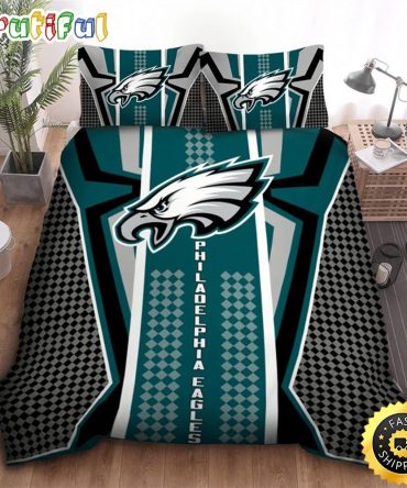 NFL Philadelphia Eagles Green Grey Bedding Set
