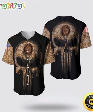 NFL Pittsburgh Steelers Baseball Jersey Camouflage Skull Summer Gift For Fans