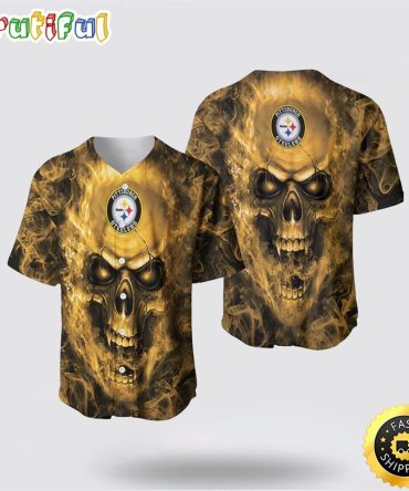 NFL Pittsburgh Steelers Baseball Jersey Skull Unleash Your Team Spirit With Trendy Designs