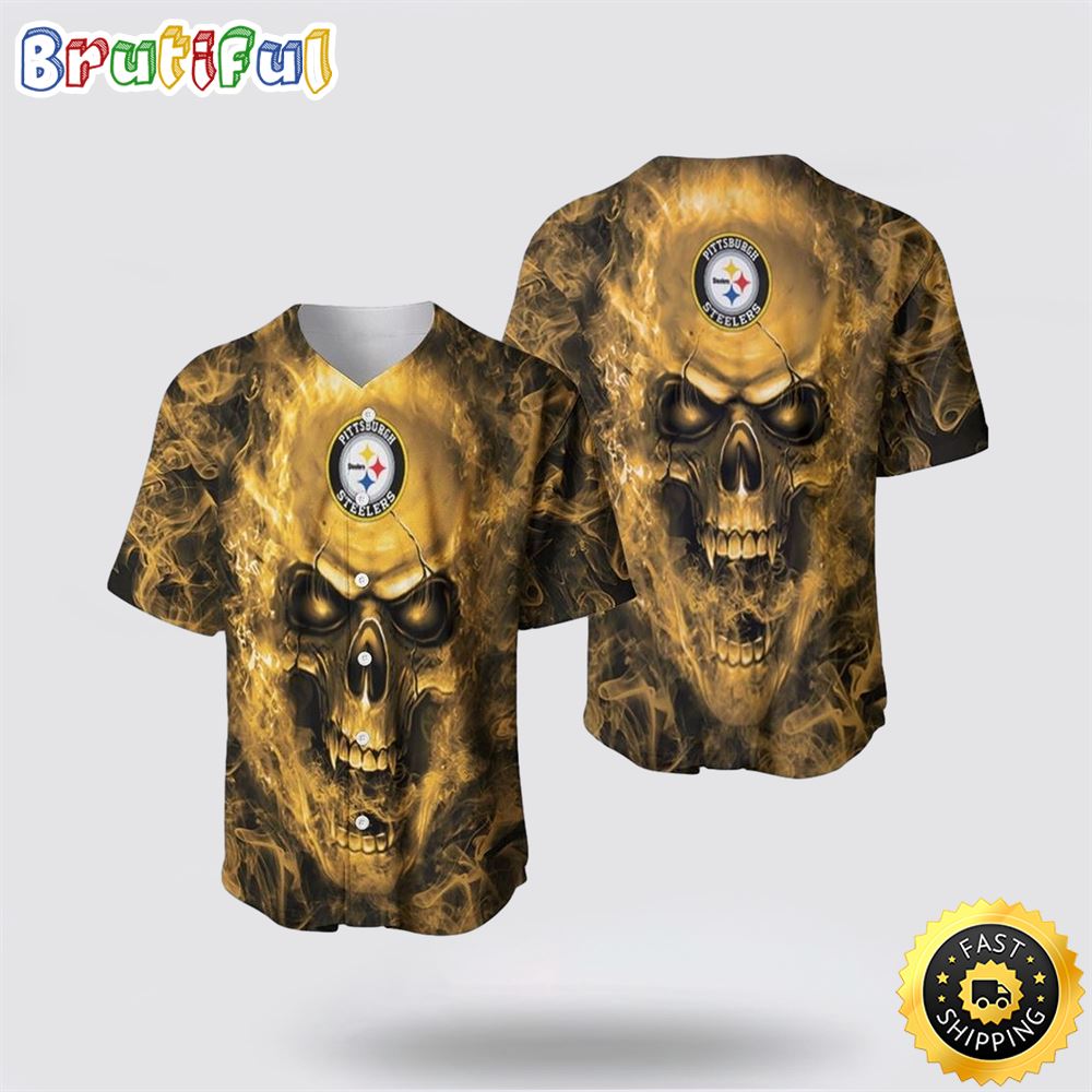 NFL Pittsburgh Steelers Baseball Jersey Skull Unleash Your Team Spirit With Trendy Designs
