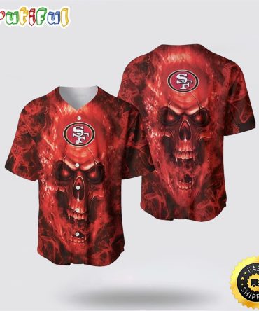 NFL San Francisco 49ers Baseball Jersey Skull Unleash Your Team Spirit With Trendy Designs