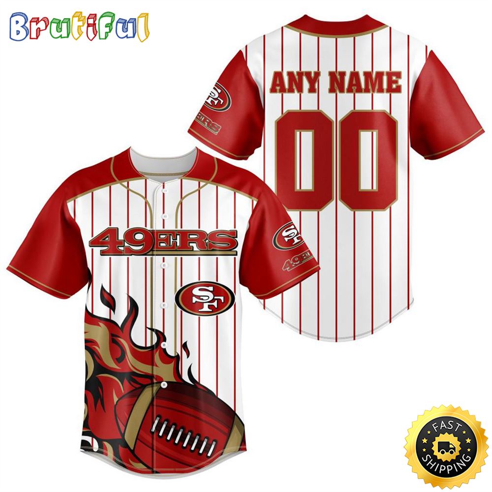 NFL San Francisco ers Baseball Jersey 3D Personalized Customization Options Available