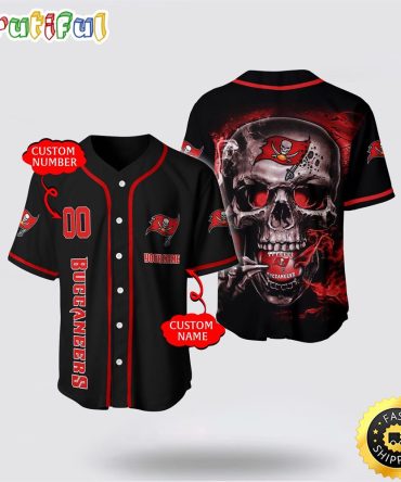 NFL Tampa Bay Buccaneers Baseball Jersey 3D Personalized Skull Embrace Fashion And Team Spirit