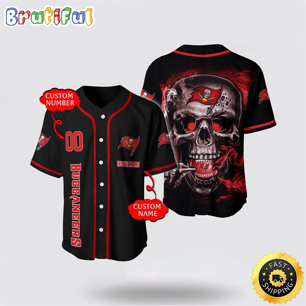 NFL Tampa Bay Buccaneers Baseball Jersey 3D Personalized Skull Embrace Fashion And Team Spirit