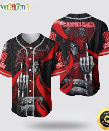 NFL Tampa Bay Buccaneers Baseball Jersey 3D Personalized Skull Gear Up For Game Day
