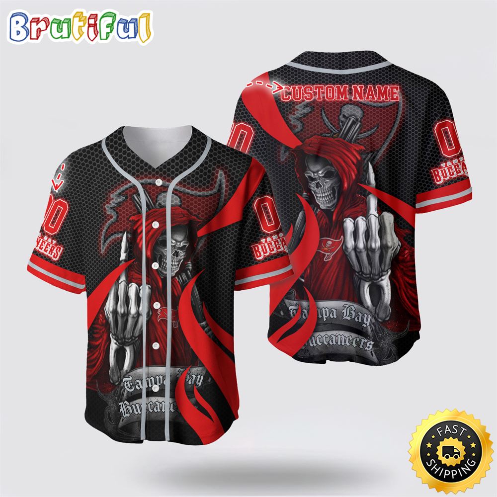 NFL Tampa Bay Buccaneers Baseball Jersey 3D Personalized Skull Gear Up For Game Day