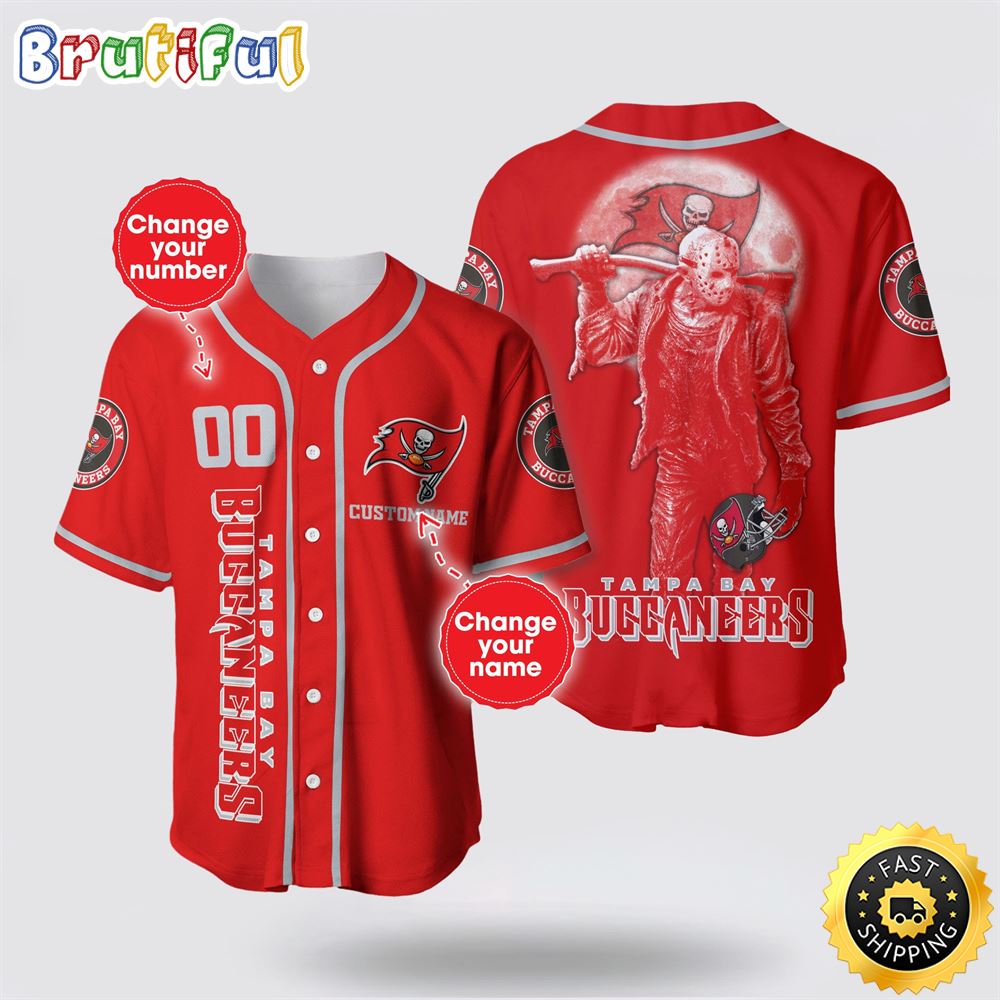 NFL Tampa Bay Buccaneers Baseball Jersey 3D Personalized Skull Score Big With Team Spirit