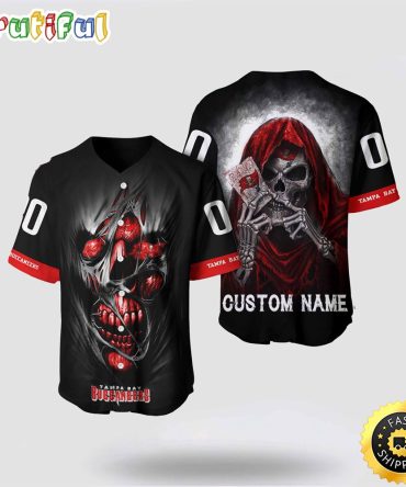 NFL Tampa Bay Buccaneers Baseball Jersey 3D Personalized Skull Stay Cozy And Stylish