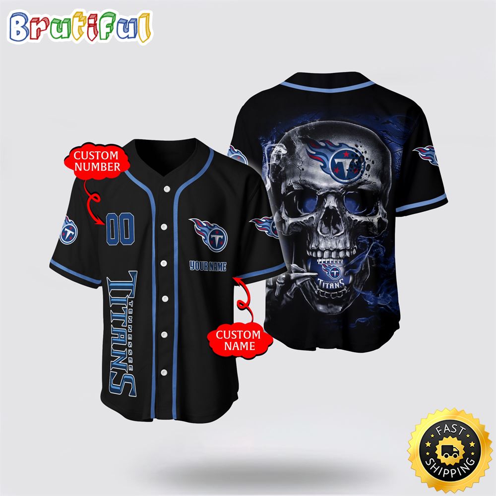 NFL Tennessee Titans Baseball Jersey 3D Personalized Skull Embrace Fashion And Team Spirit