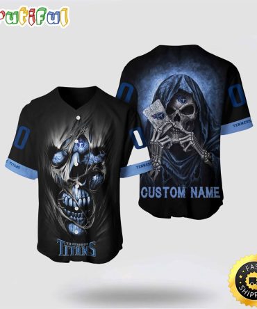 NFL Tennessee Titans Baseball Jersey 3D Personalized Skull Stay Cozy And Stylish
