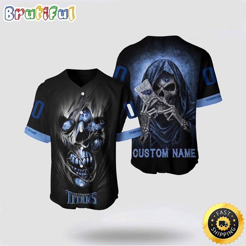 NFL Tennessee Titans Baseball Jersey 3D Personalized Skull Stay Cozy And Stylish