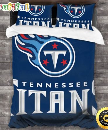 NFL Tennessee Titans Navy Blue Bedding Set V2