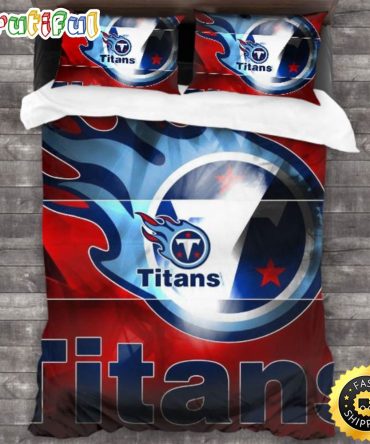 NFL Tennessee Titans Red Blue Bedding Set