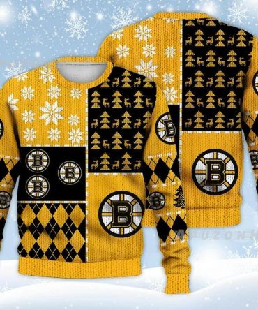 NHL Boston Bruins Ugly Christmas Sweater, NHL Christmas Sweater