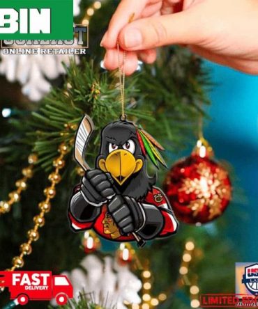NHL Chicago Blackhawks Mascot Christmas Tree Decorations 2023 Holiday Ornament