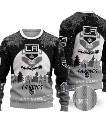 NHL Los Angeles Kings Personalized Name Ugly Christmas Sweater, NHL Christmas Sweater