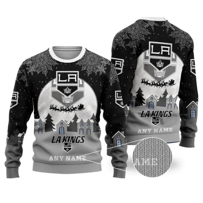 NHL Los Angeles Kings Personalized Name Ugly Christmas Sweater, NHL Christmas Sweater