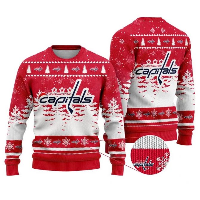 NHL Washington Capitals Ugly Christmas Sweater, NHL Christmas Sweater