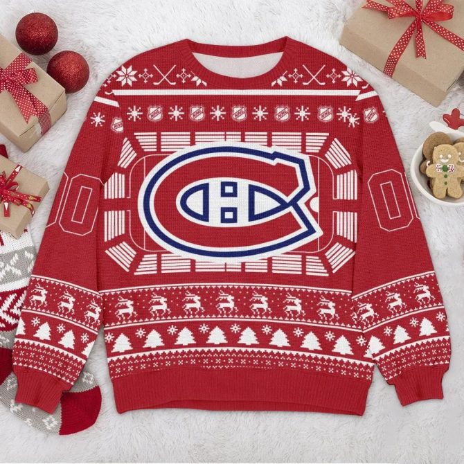 Nashville Predators NHL Big Logo Ugly Christmas Sweater, NHL Christmas Sweater