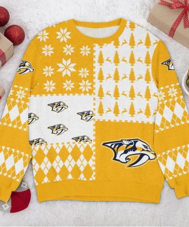 Nashville Predators NHL Ugly Christmas Sweater, NHL Christmas Sweater