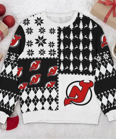 New Jersey Devils NHL Ugly Christmas Sweater, NHL Christmas Sweater