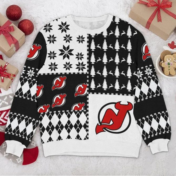 New Jersey Devils NHL Ugly Christmas Sweater, NHL Christmas Sweater