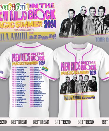 New Kids On The Block Magic Summer Tour 2024 Baseball Jersey, New Kids On The Block Music Band Jersey