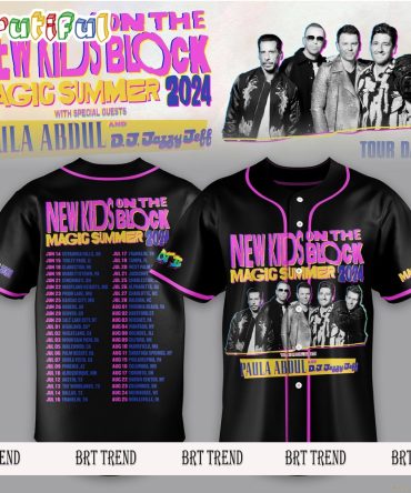 New Kids On The Block Magic Summer Tour 2024 Jersey, New Kids On The Block Baseball Jersey