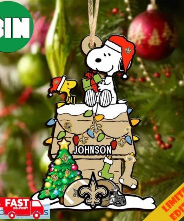 New Orleans Saints NFL Snoopy Ornament Personalized Christmas For Fans Gift 2023 Holidays