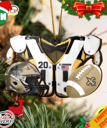 New Orleans Saints NFL Sport Ornament Custom Your Name And Number 2023 Christmas Tree Decorations