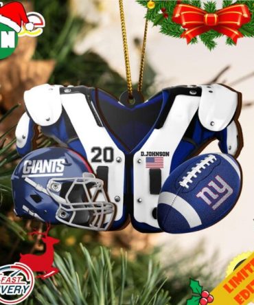 New York Giants NFL Sport Ornament Custom Your Name And Number 2023 Christmas Tree Decorations