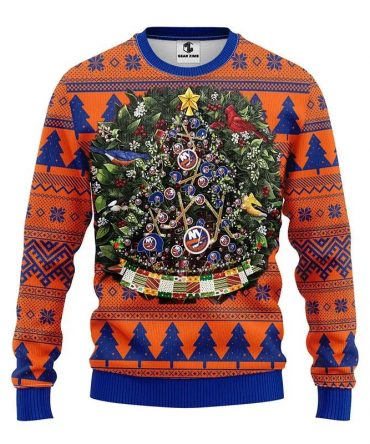 New York Islanders Tree Ball Ugly Christmas Sweater, NHL Christmas Sweater