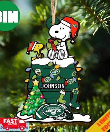 New York Jets NFL Snoopy Ornament Personalized Christmas For Fans Gift 2023 Holidays